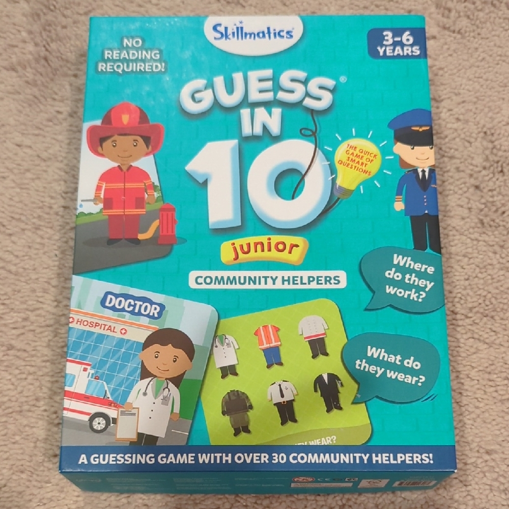 Guess in 10 Junior Community Helpers Game - Teal